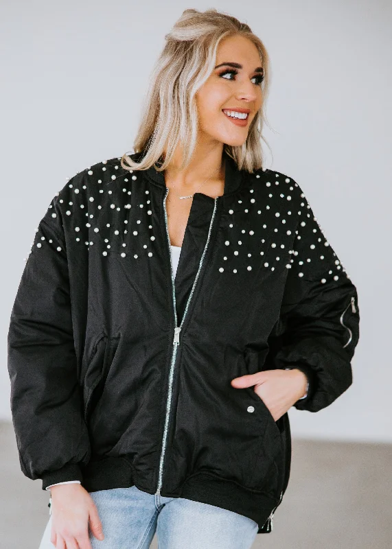 Barrett Rhinestone Bomber Jacket