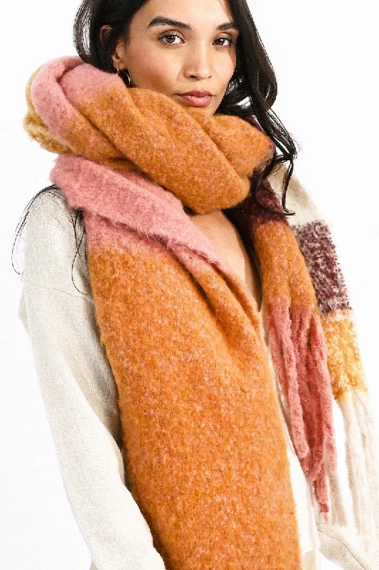 Molly Bracken Multi Coloured Long Knitted Scarf