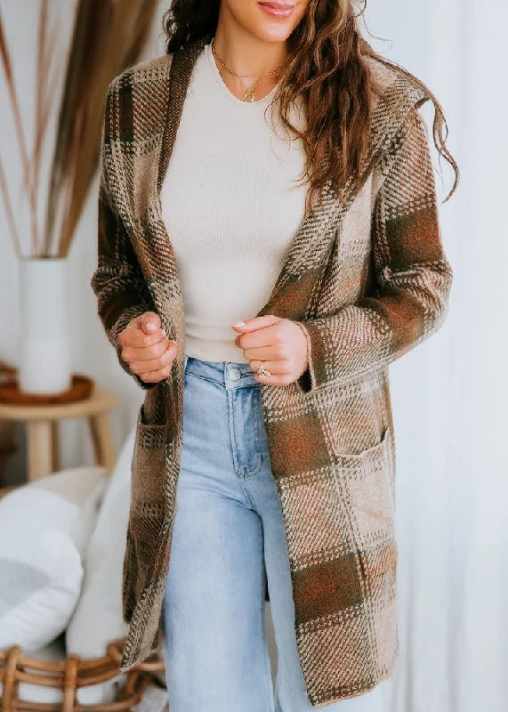 Ava Plaid Cardigan