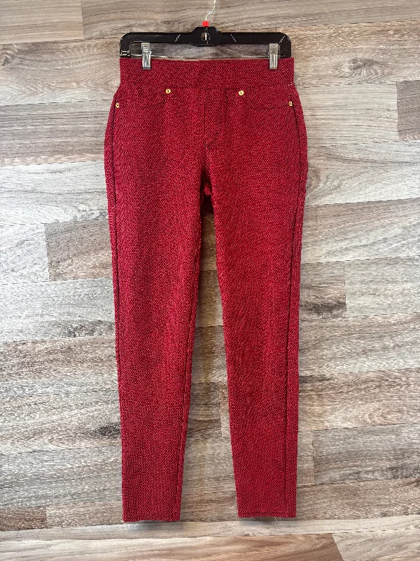 Red Pants Leggings Michael By Michael Kors, Size S