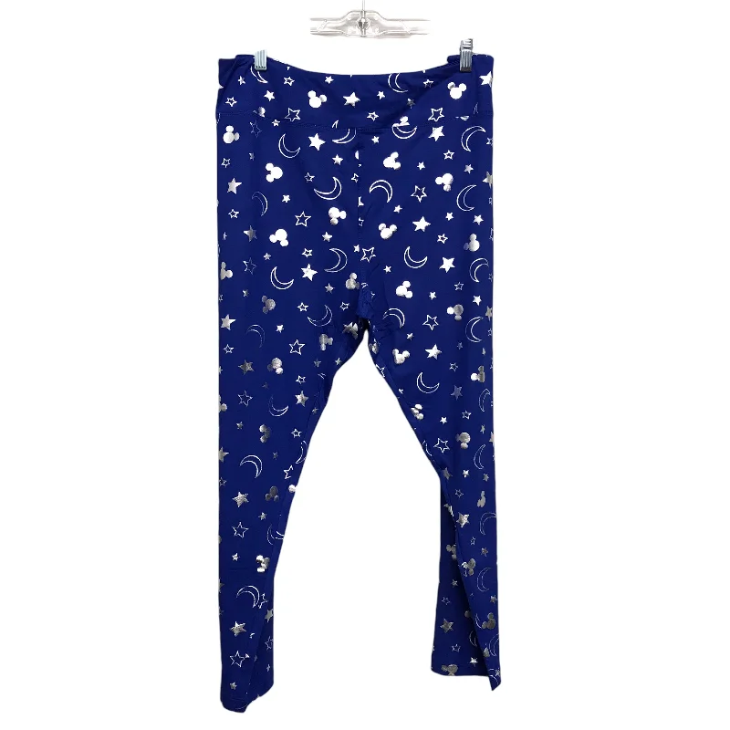 Pants Leggings By Disney Store In Blue & Silver, Size:2X