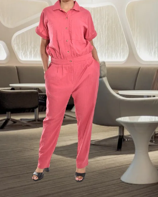 Ladies Coral Jumpsuit