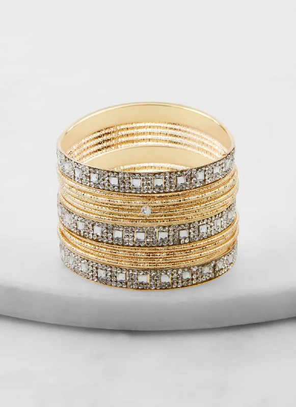 Cubic Zirconia Bangles Set of 13