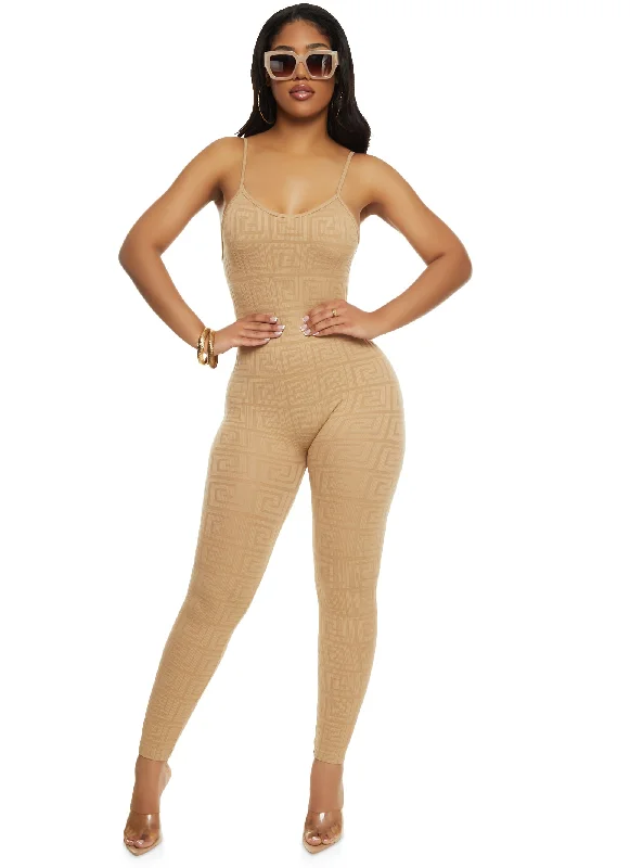 Greek Key Seamless Cami Catsuit