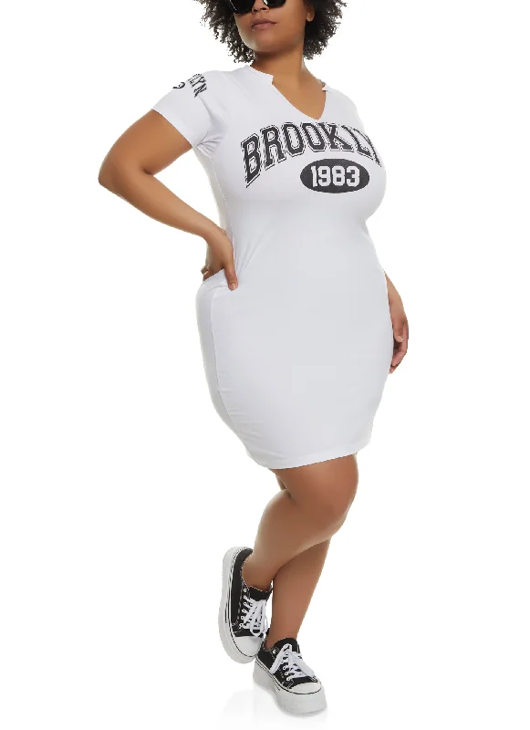 Plus Size Brooklyn 1983 T Shirt Dress