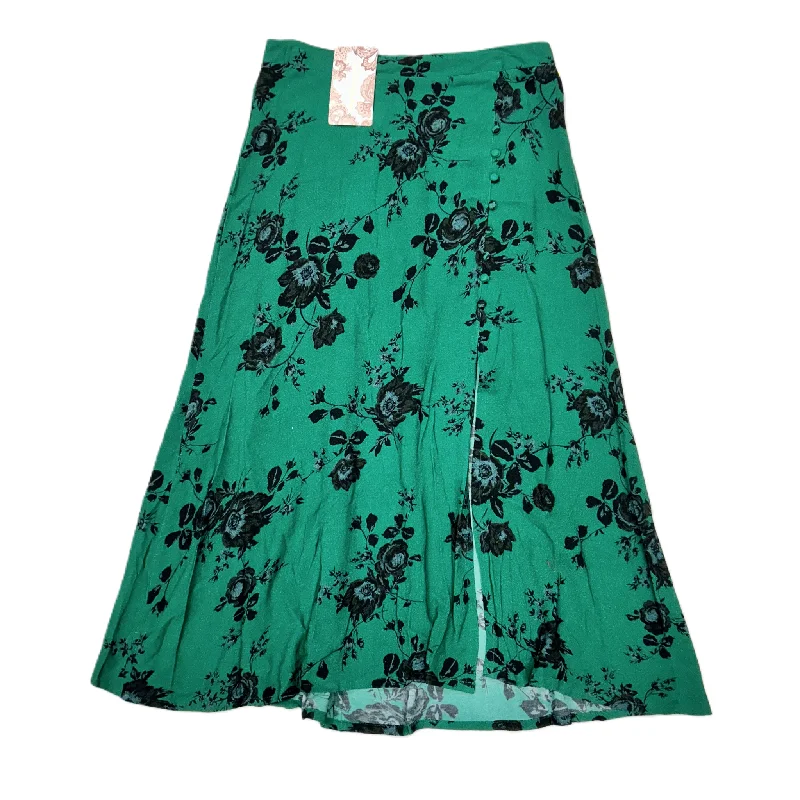 Skirt Maxi By Band Of The Free In Black & Green, Size: L