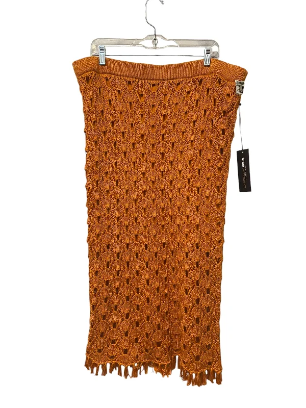 Skirt Maxi By New York And Co In Orange, Size: Xxl