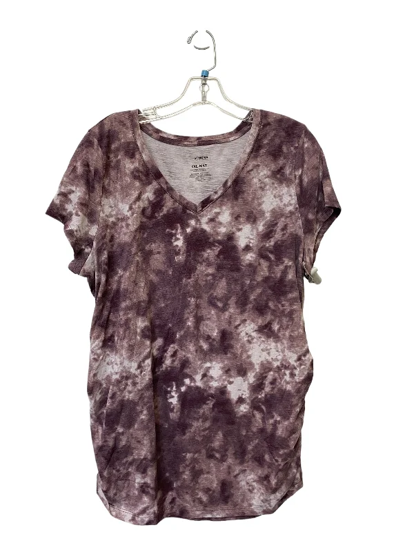 Top Short Sleeve Basic By Sonoma In Purple, Size: Xxl