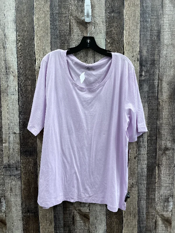 Top Short Sleeve By Cme In Purple, Size: Xl