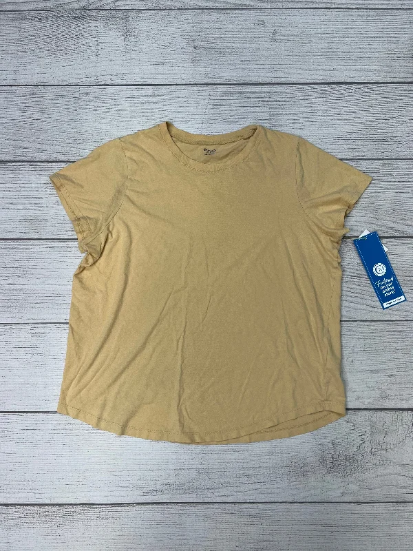 Top Short Sleeve By Madewell In Tan, Size: Xl