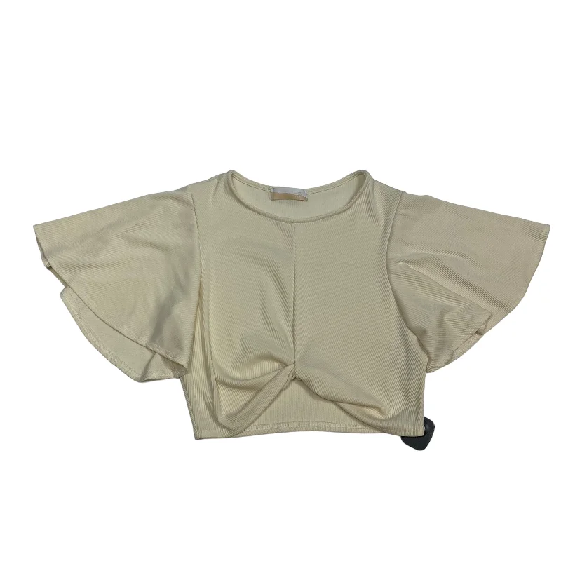 Top Short Sleeve By North End In Cream, Size: L