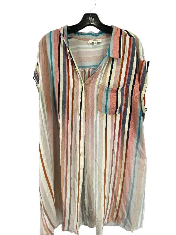 Top Short Sleeve By Umgee In Multi-colored, Size: 1x