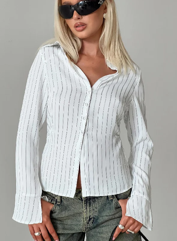 Aldgate Long Sleeve Top White