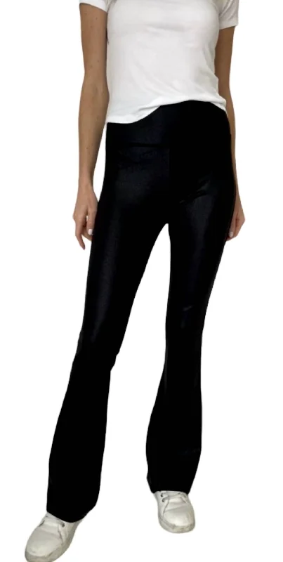 Coated Headliner Flare Pant In Black