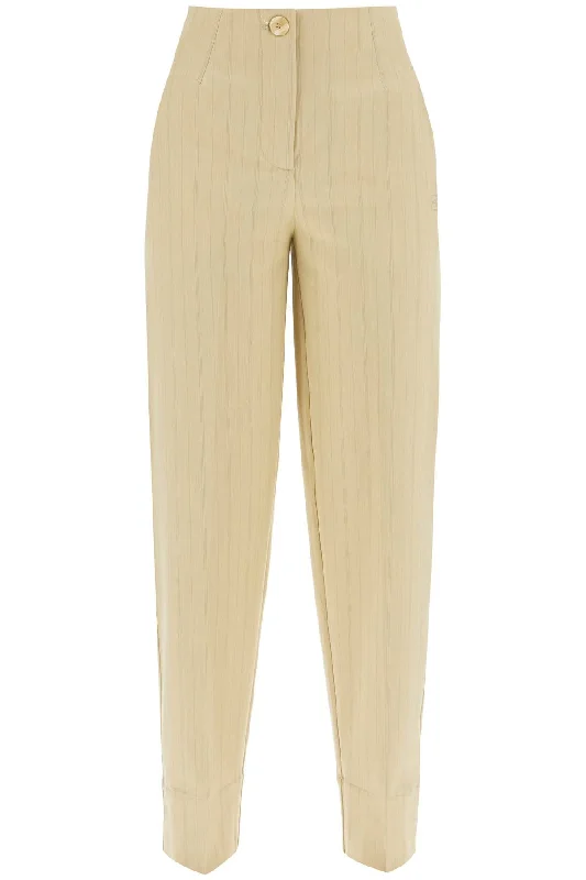 Ganni Women's Striped Tape Trousers