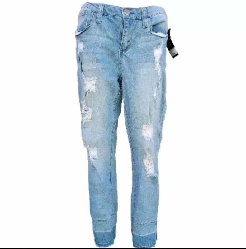 Women's Skinny Easy Fit Distressed Jean In Blue