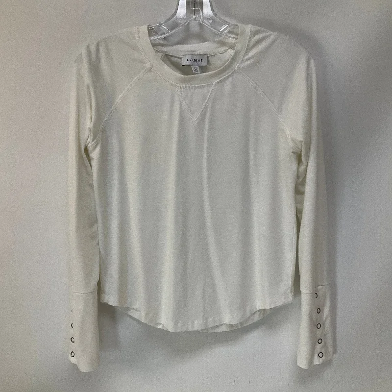 Top Long Sleeve By Evereve In White, Size: Xs