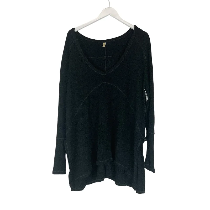 Top Long Sleeve By Free Press In Black, Size: L