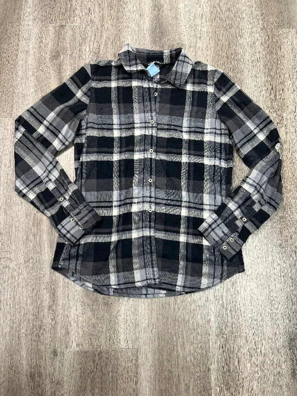 Top Long Sleeve By The North Face In Plaid Pattern, Size: M