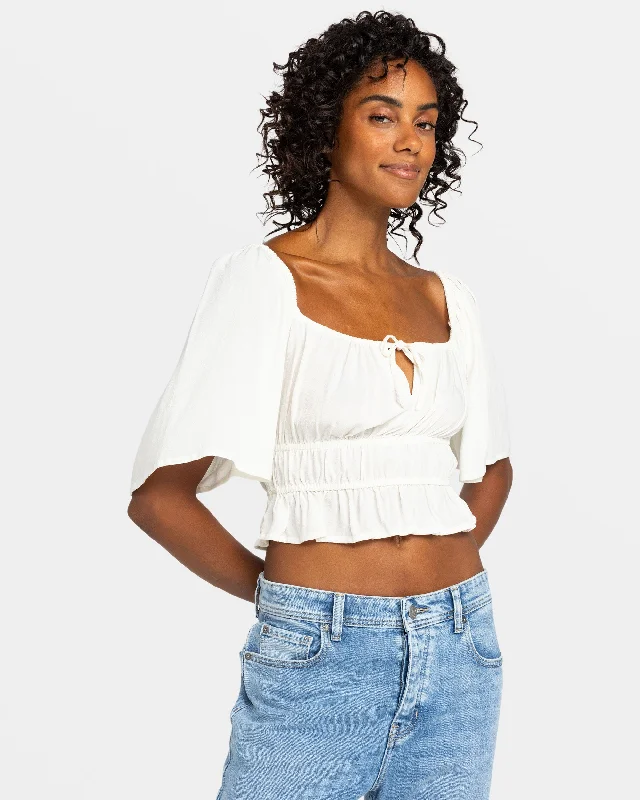 Dawn Winds Crop Top - Egret