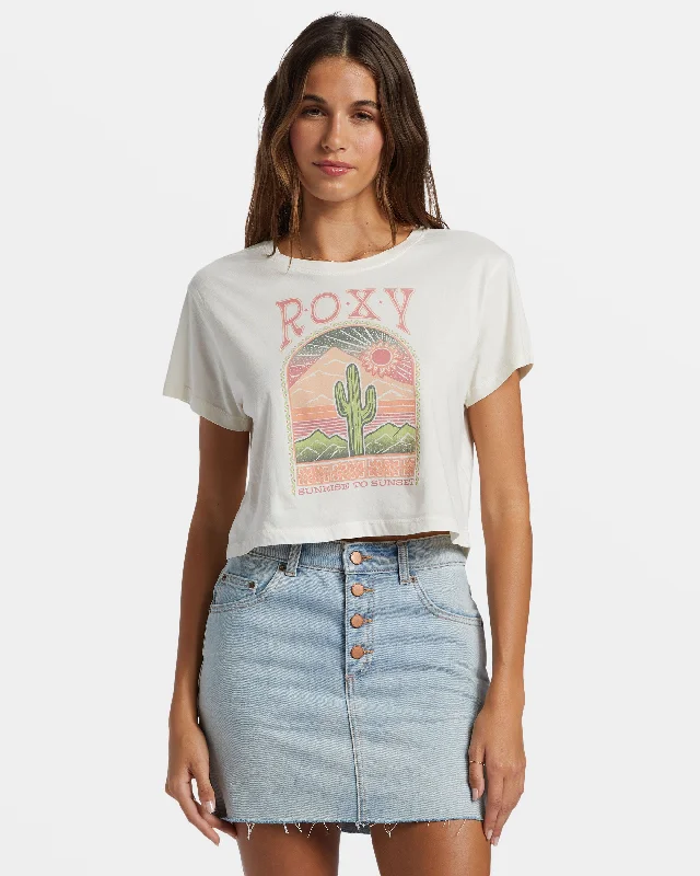 Saguaro Cropped T-Shirt - Egret