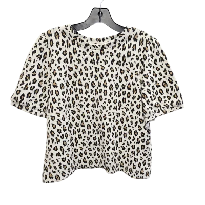 Top 3/4 Sleeve By Loft In Animal Print, Size: L