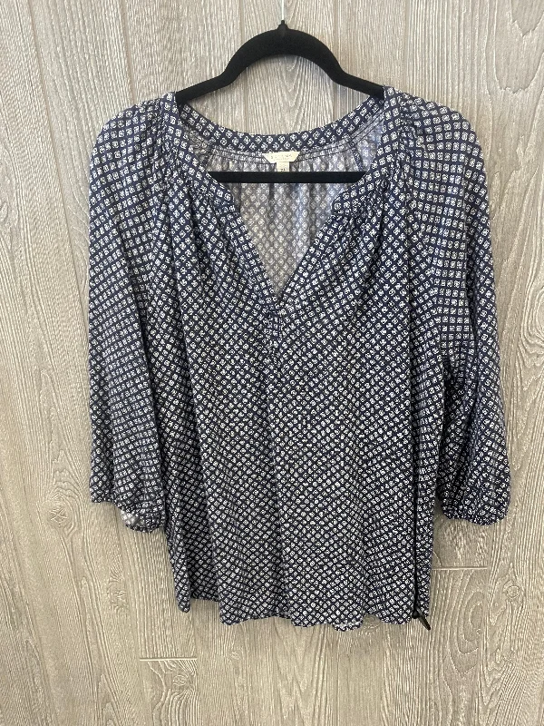 Top 3/4 Sleeve By Sonoma In Blue, Size: Xl