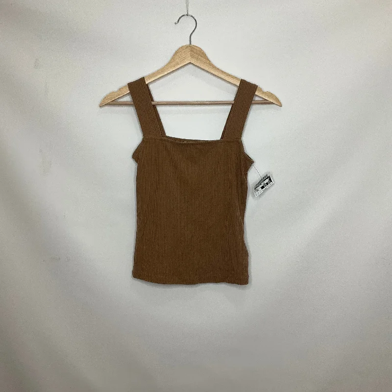 Brown Top Sleeveless Clothes Mentor, Size Xxs