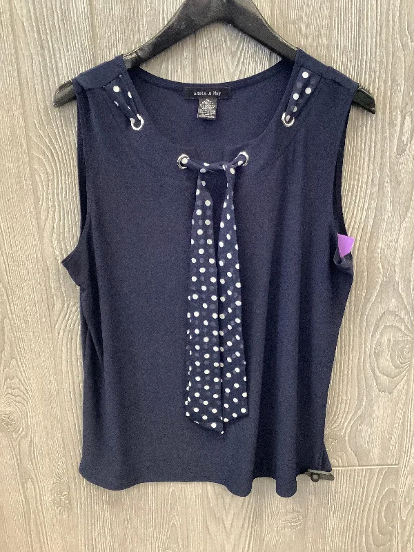 Navy Top Sleeveless Clothes Mentor, Size Xl